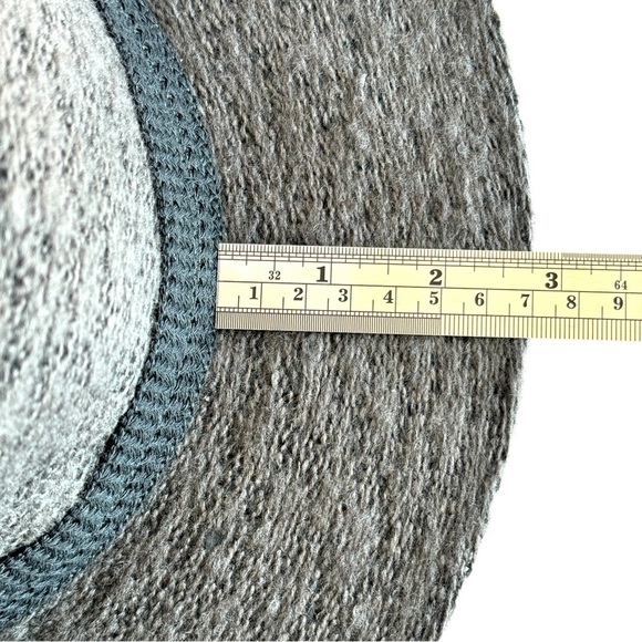 JUNE 21 Fedora Hat OS Charcoal Sweater Knit Pinched Crown Packable Casual - Picture 12 of 14